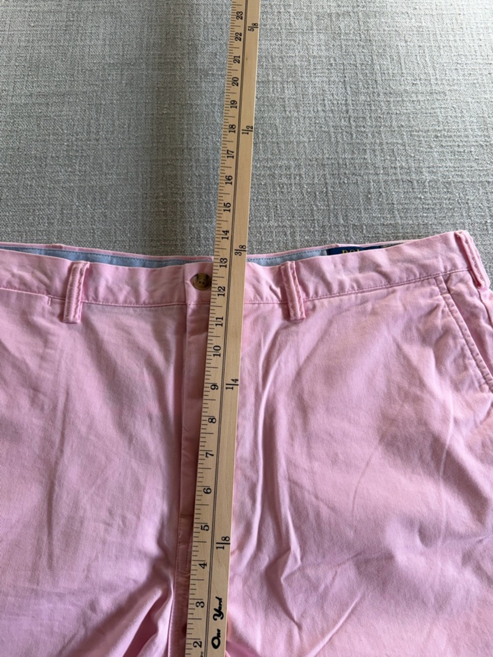 Polo Ralph Lauren Mens Classic Fit Stretch pink chino Shorts 38 - Picture 10 of 12